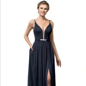Azazie Navy Blue Elegant Bridesmaid dress